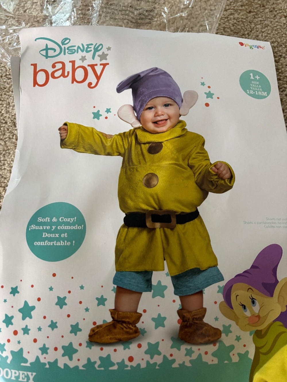 Disney Baby 12-18 months Dopey Costume